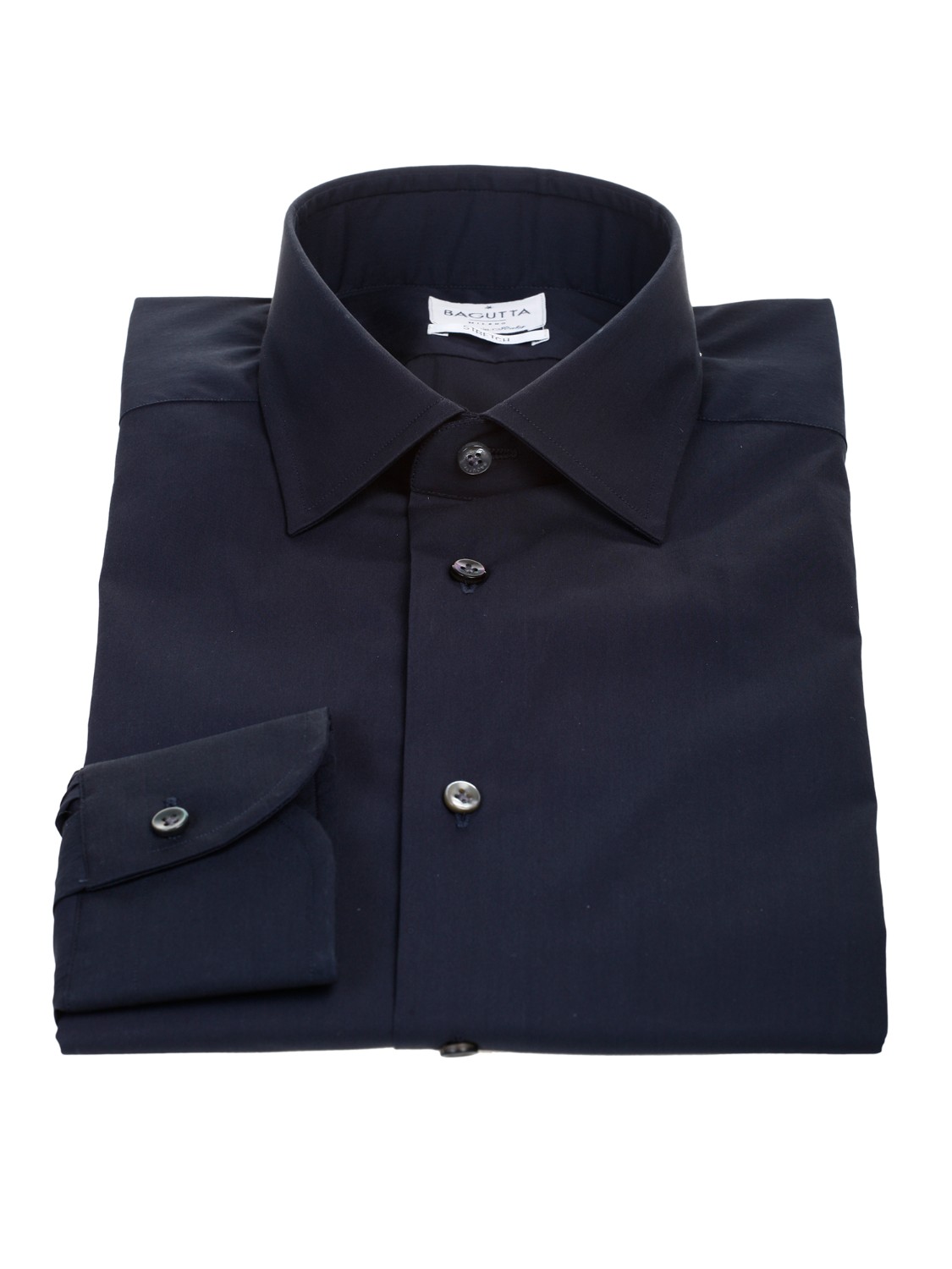 shop BAGUTTA  Camicia: Bagutta camicia stretch in cotone, blu.
Colletto alla francese. 
Slim fit. 
Composizione: 73% cotone 24% poliammide 3% elastan. 
Made in Italy.. 380 EBL CN9672-051 number 4766932